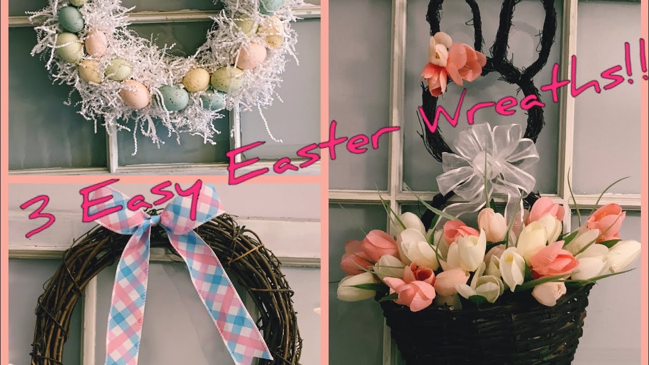 3 Easy DIY Easter Wreaths!!