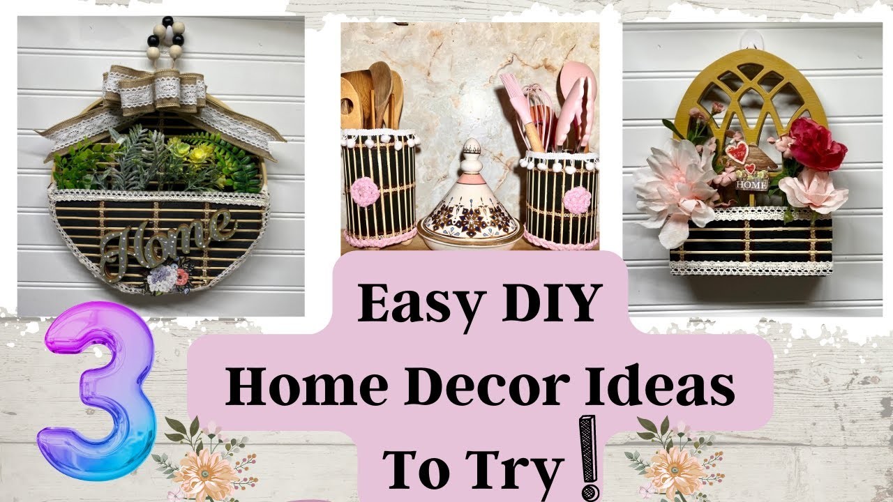 3 Easy DIY Home Decor Ideas To Try| Recreation Inspiration Challenge, #diy