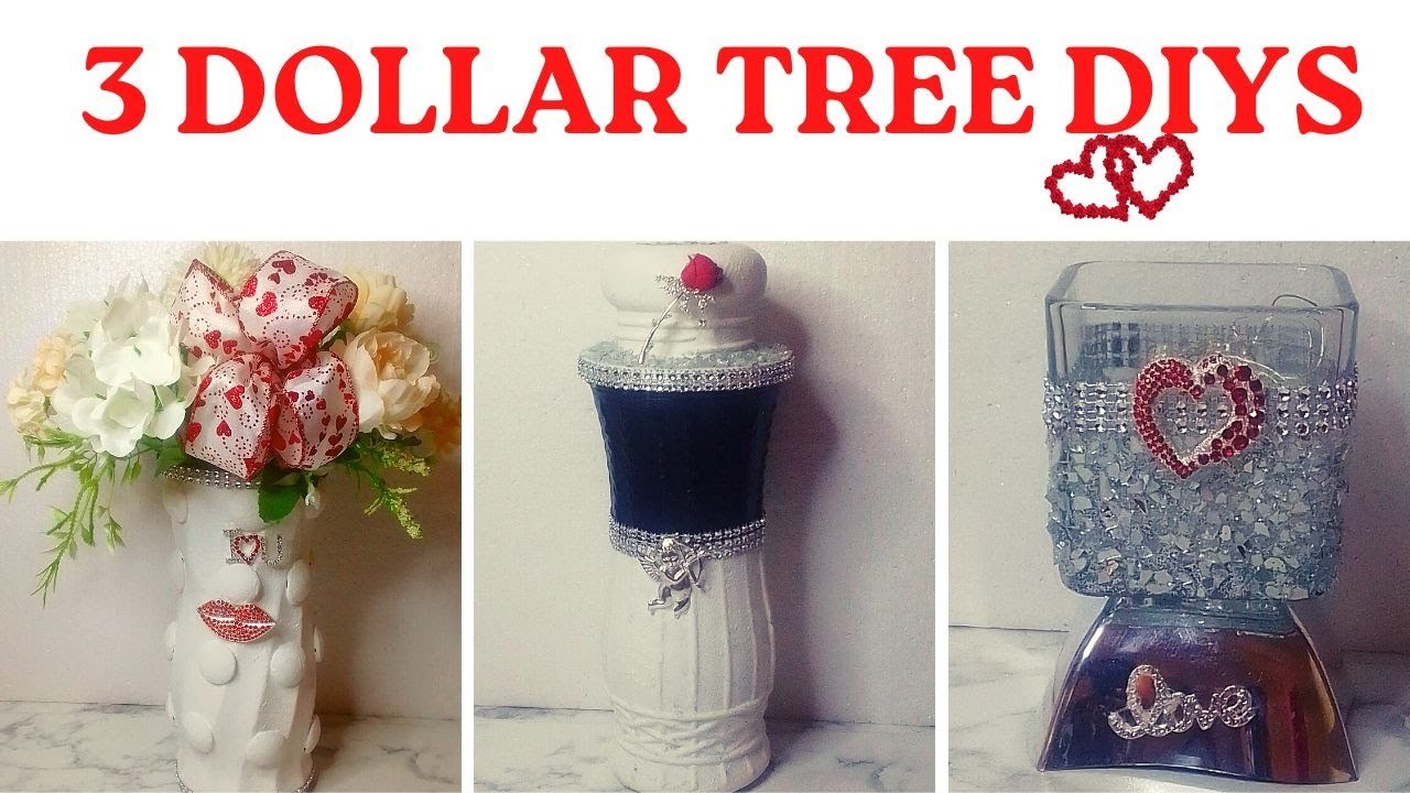 3 QUICK AND EASY DOLLAR TREE VALENTINES DIY. DOLLAR TREE HOME DECOR IDEAS.@Totally Dazzled