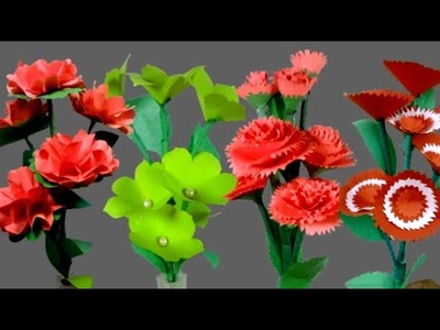 3D best 4 Beautiful paper flower making|DIY|Paper craft|Home decor|Room decor|easy craft|BBC