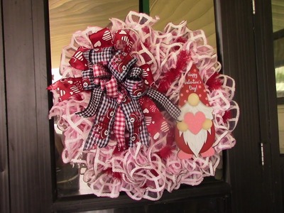 A Valentine's Day Ruffle Wreath