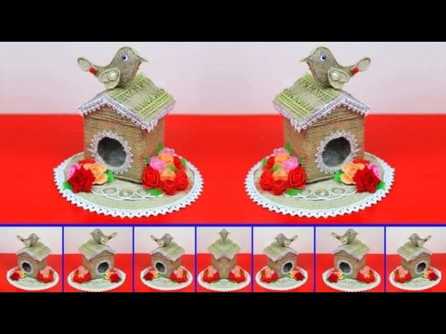 Amazing & Easy Showpiece Making Ideas | Home Decor Jute Craft Ideas | Best Out Of Waste | Bird House