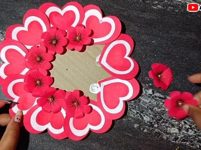 Beautiful Flower Wall Hanging.Paper Craft For Home Decoration.Easy Valentine’s Day Craft idea.