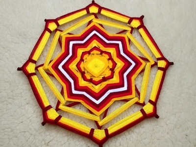 Beautiful Handmade Mandala Wall Hanging | DIY Home Decor | Wall hand Craft With Woolen