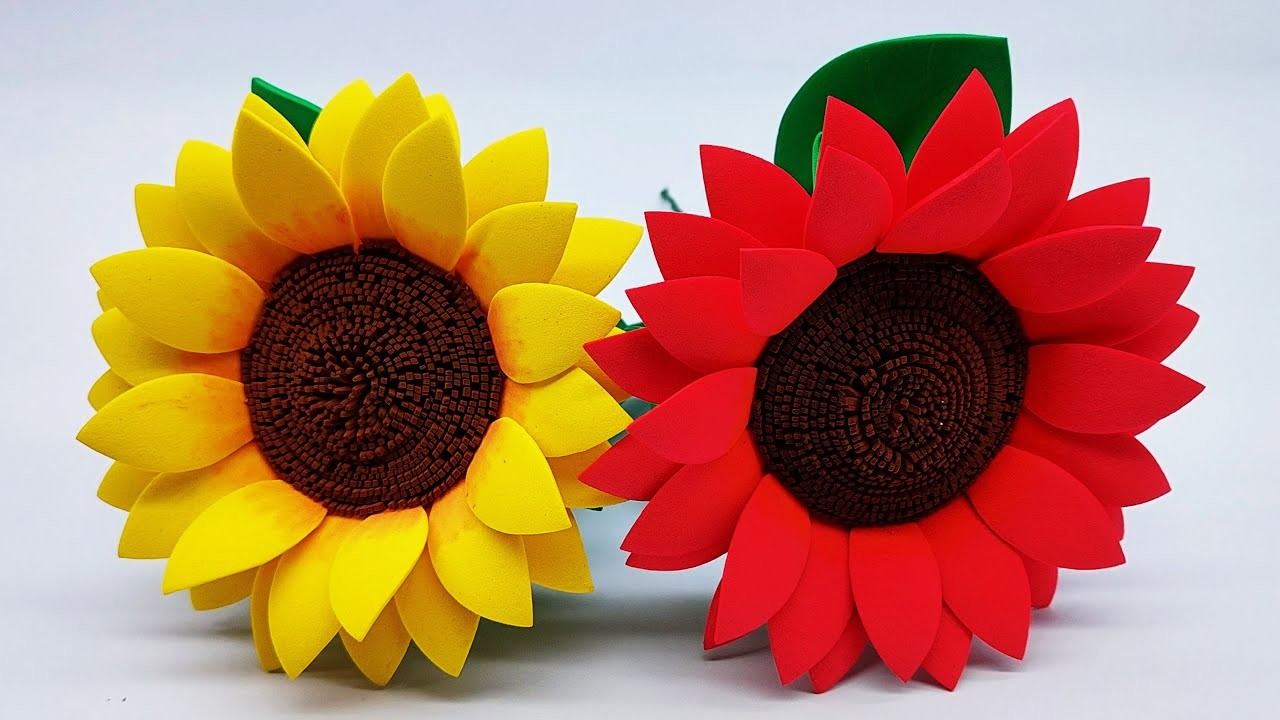 Beautiful Sunflower Wall Hanging. Home Decoration Idea . Foam Flower Wall Hanging. DIY Room Decor