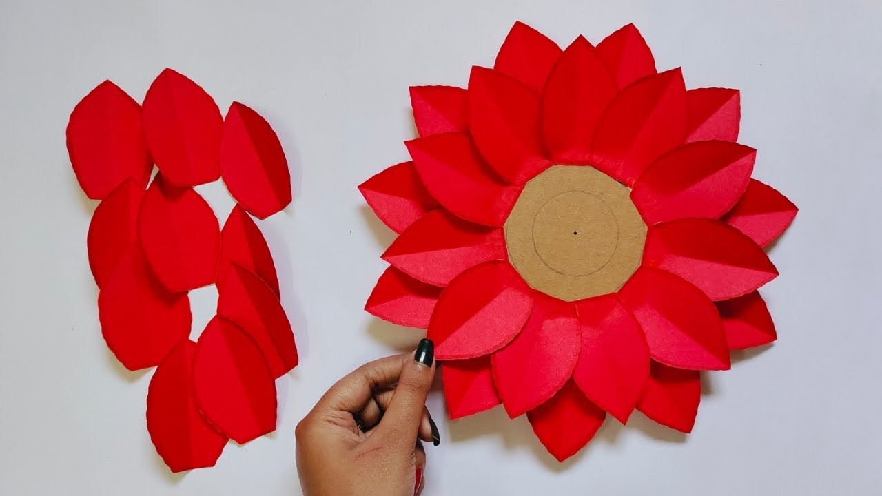 Beautiful wall hanging craft ideas easy wall decor.Paper flower wallmate.Easy wallmate.Home decor