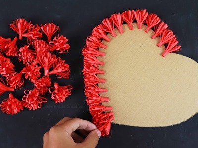 Beautiful Wall Hanging Craft Using Cardboard. Paper Flower Wall Hanging. Home Decoration Ideas
