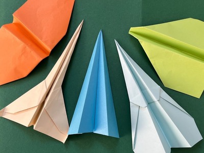 Best 5 Paper Airplanes That Fly Far 1000 Feet Easy | Origami @kiyantv