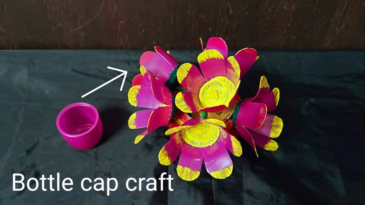 DIY bottle cap craft in tamil. home decor idea | @Cookingandcraftingwithsuganthi