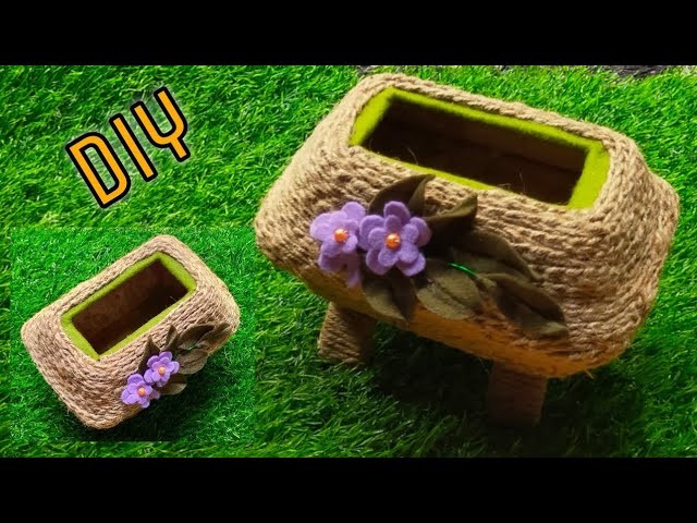 DIY Flower Vase l Home Decorating Ideas Handmade l Jute Rope Craft