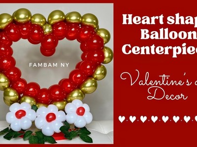 DIY Heart balloon centerpiece (Valentine's Day Balloon ideas)
