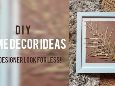 DIY Home decor | Living room decor | Dried leaves decor idea | golden leaf Decor |
