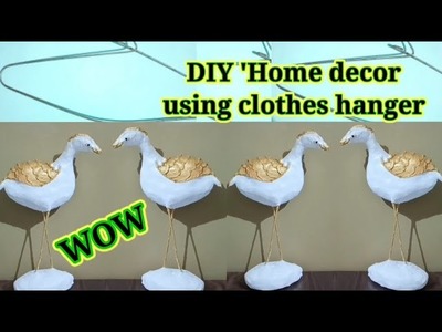 DIY 'Home decor using clothes hanger Art & craft all in one#swalehafarhat#