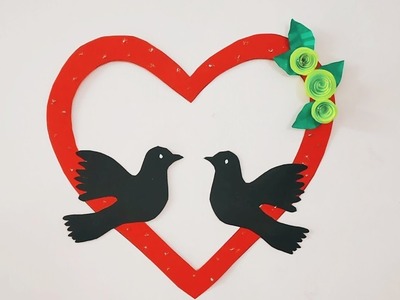 DIY Love birds Wall art for valentines decoration
