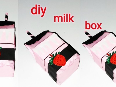 Diy Origami paper milk box || paper craft || origami storage box