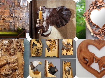 Diy unique wood crafts ideas |  wood carving home decor |  home decor  interior