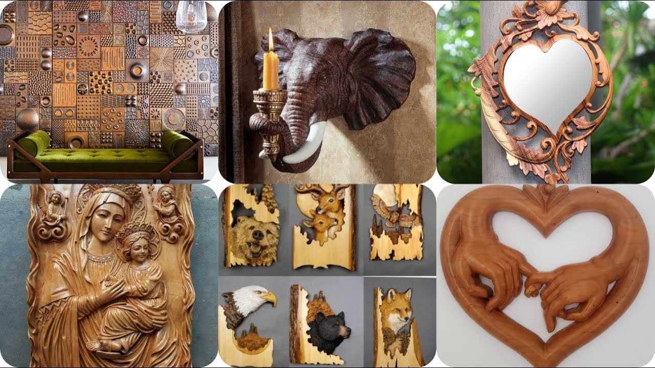 Diy unique wood crafts ideas |  wood carving home decor |  home decor  interior