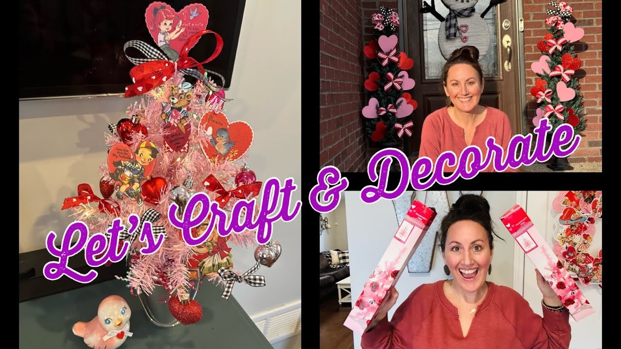 Dollar Tree VINTAGE INSPIRED VALENTINE TREE & Decorate Our Front Porch For Valentine’s Day With Me