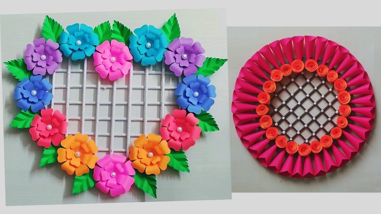 Easy and Beautiful Wall Hanging. Home Decoration Ideas. Paper Flower Wall Hanging. DIY Paper craft