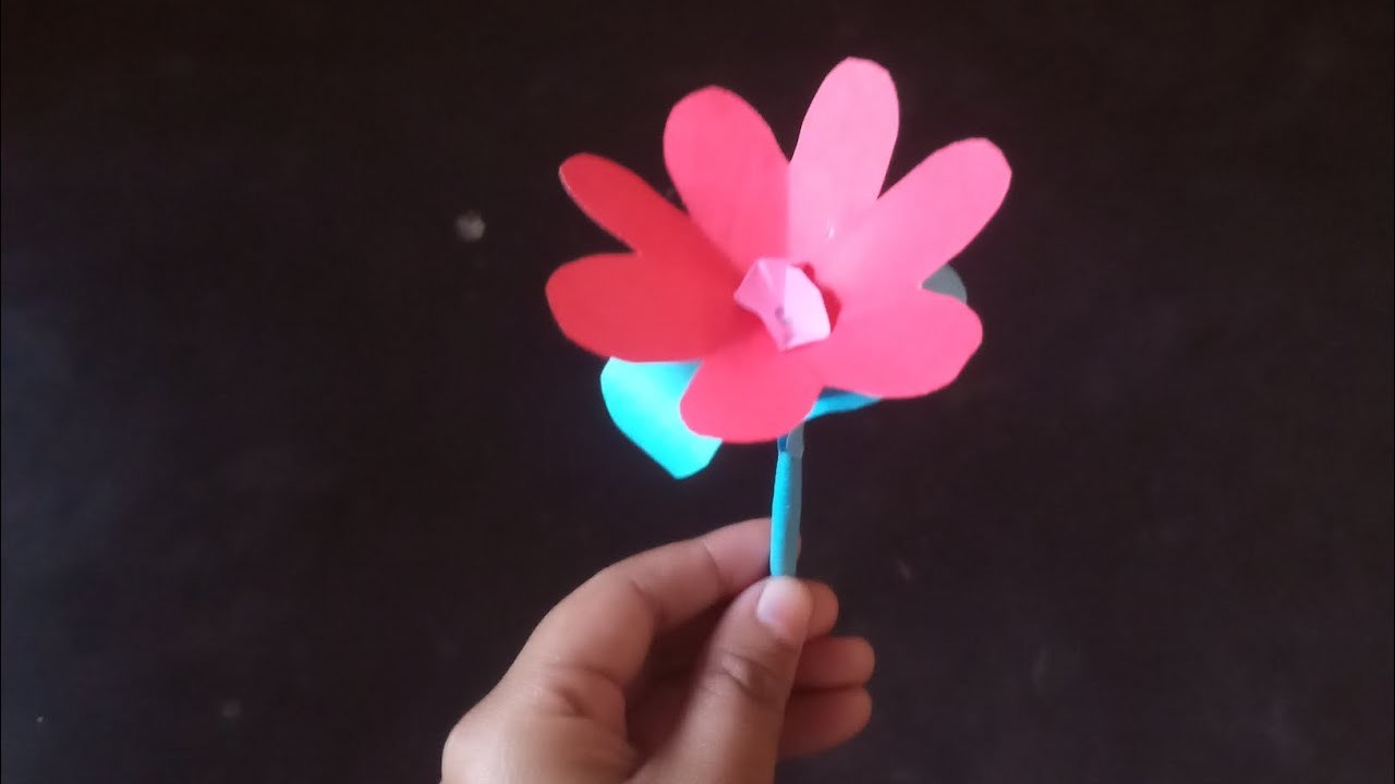 Easy paper craft flower making idea.Home decoration ideas.paper craft flower @npcreative64