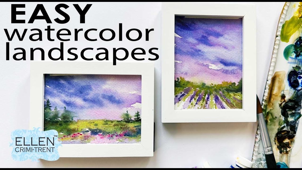 EASY Watercolor Landscapes. DIY gift ideas. Mini Monday madness