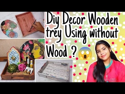 Expensive Wooden Trey Made Without Wood | Newspaper Craft Ideas Home Decor | Budget Friendly Diy