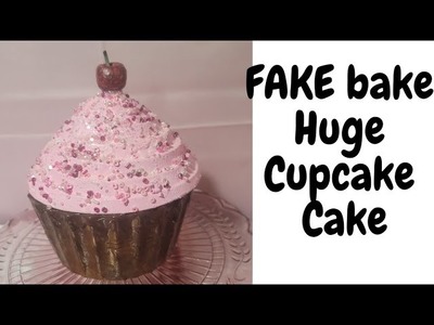 Fakebake Cupcake CAKE great for Centerpiece ~ Huge 6x7"DIY faux sweets faux food.link to mold added