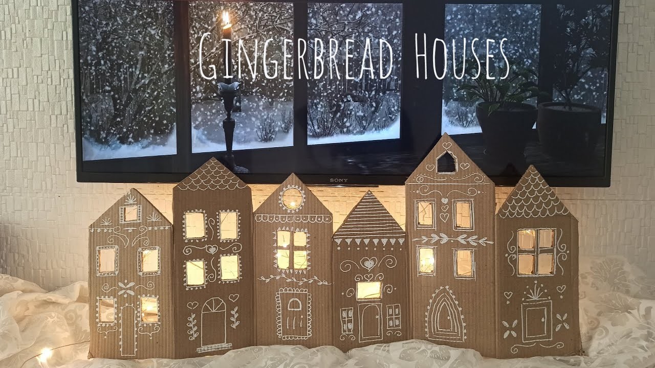 Gingerbread Houses Using Cardboard | Home Decor Trends | Creative Cardboard Crafts