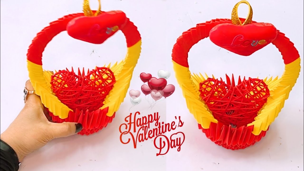 Happy Valentines Day 3D origami paper craft | DIY | SHAMNA’S CRAFTrecods