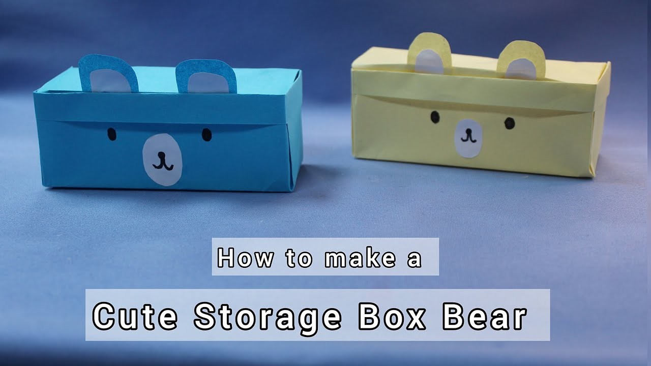 How to make a Cute Storage Box Bear | Paper Craft