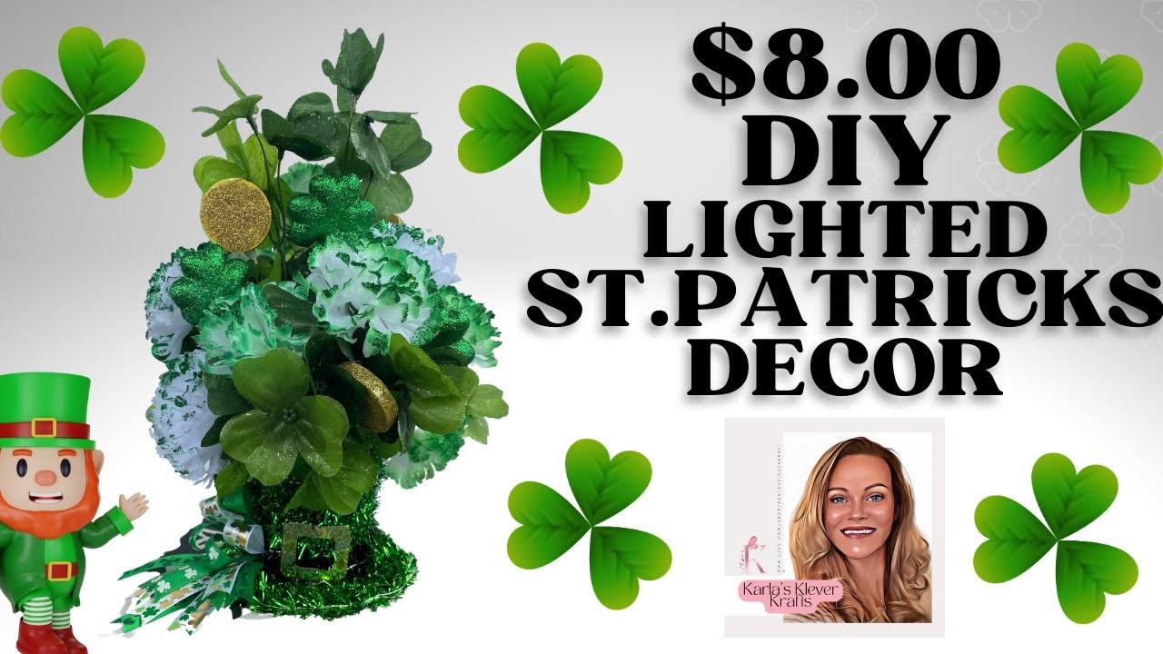 How to Make a Lighted Leprechaun Hat Centerpiece, Budget friendly home decor DIY