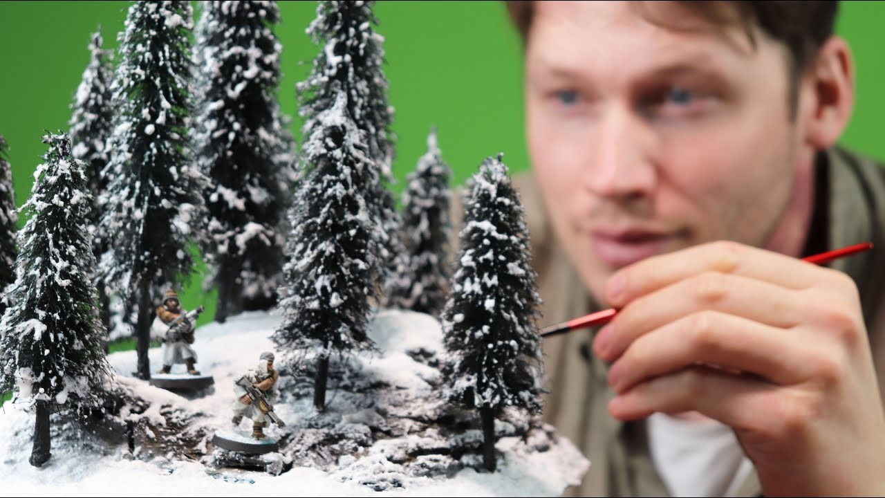 How to make a realistic miniature winter forest