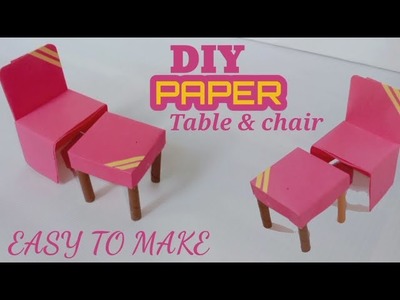 How to make a table and chair #paper craft #table chair #DIY