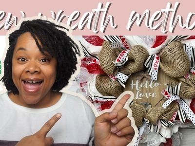 How to make a Wreath using Deco Mesh! | Neutral Valentine + Everyday Decor Wreath