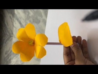 How to make beautiful flower craft ? #paper #papercraft #paperorigami