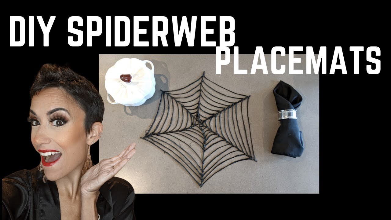 How To Make Spiderweb Placemats DIY Home Decor Tutorial