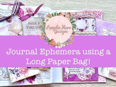 Journal Ephemera Project using a Long Paper Bag!