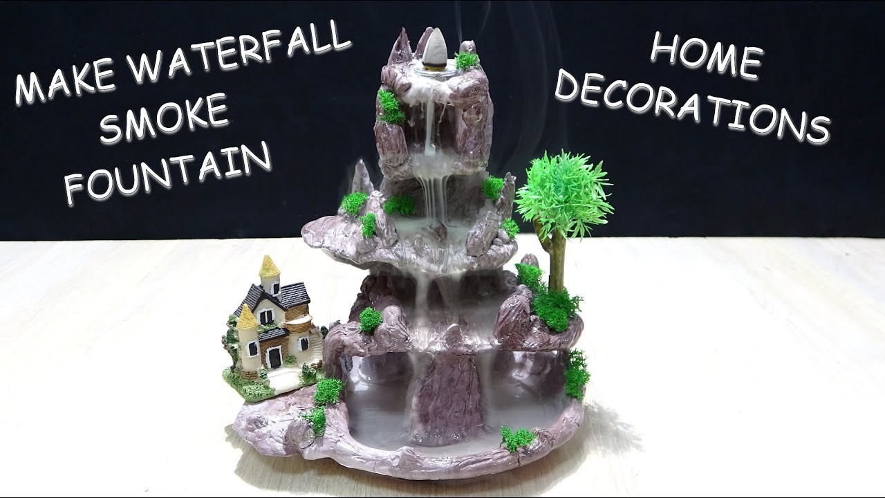 Make a beautiful smoke Waterfall fountain for incense cones. DIY home decor