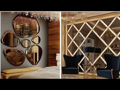 Mirror Wall Decoration Designs 2023 | Modern Living Room.Hall Wall Decoration Ideas With Mirror