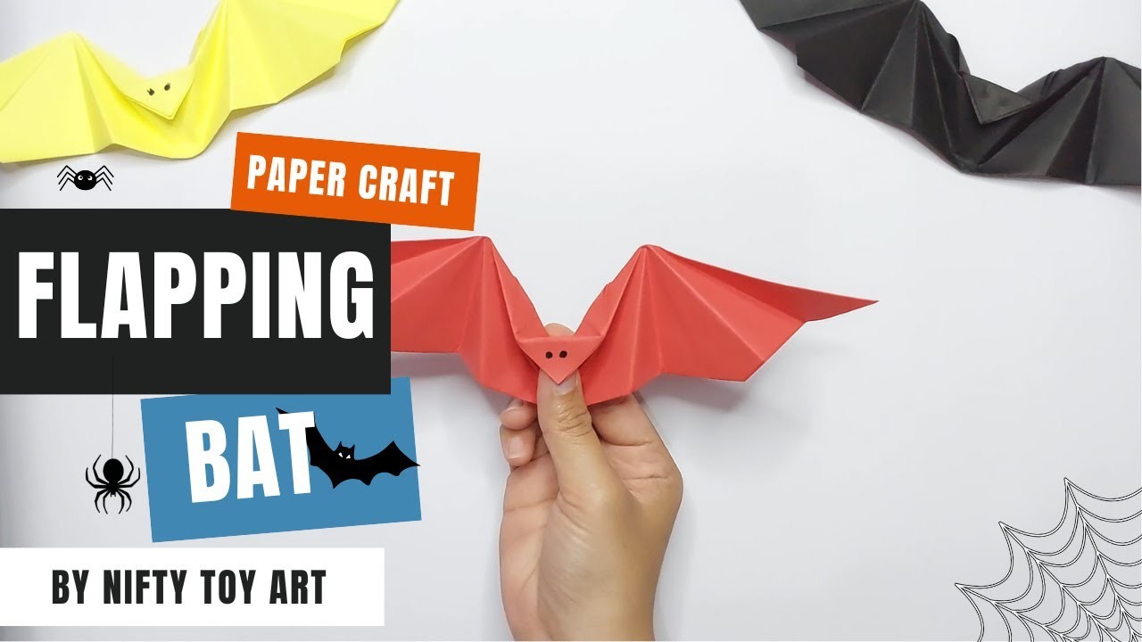 Origami Flapping Bat | How to Make Paper Craft Flapping Bat by Nifty Toy Art