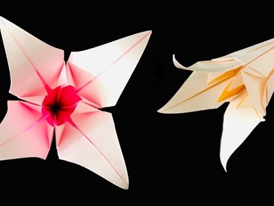 Origami Flower Lily - Paper flowers easy tutorial