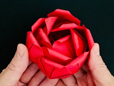 Origami Rose Easy - Rose flower making with paper - Origami flower