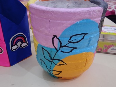 Pot Painting Home Decor| Crafts & DIY| Easy Painting | #easycraft  #crafts #decor  #beautiful