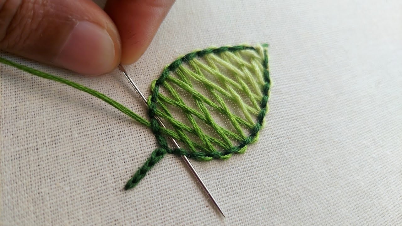 Stunning leaf hand embroidery|latest hand embroidery|latest kadhai design