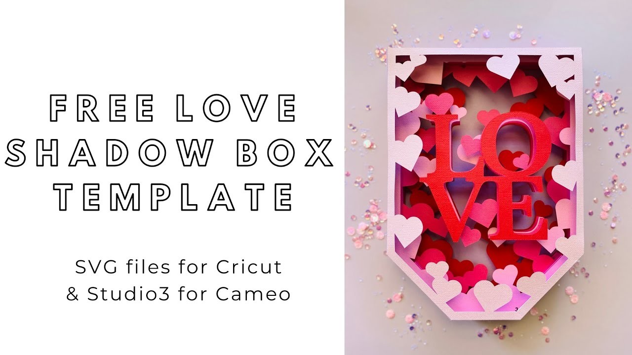 The cutest Valentine’s Day decoration! Free Cricut and Silhouette Cameo paper craft templates.
