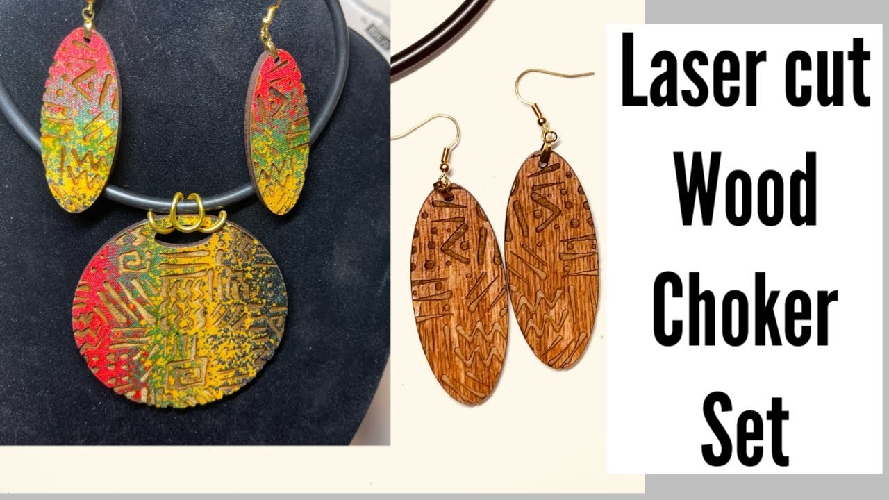 This DIY Laser Cut Pendant.Earrings Set is So Cool! #laser #glowforge