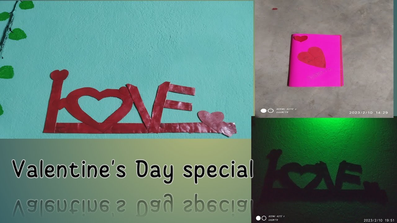 Valentine's Day special diy home decor idea & simple diy card idea ????.12.02.23.@SusmitasDIYGallery