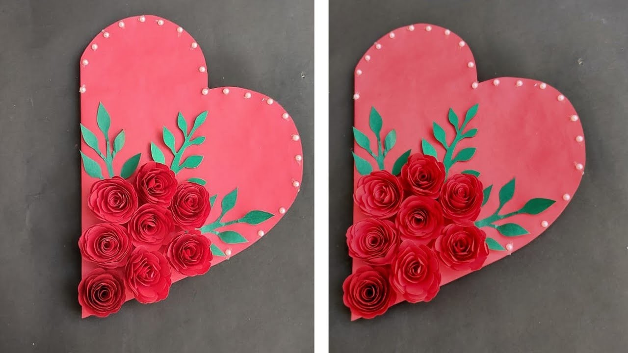 Valentine's day special craft.handmade paper craft. birthday card ideas. 