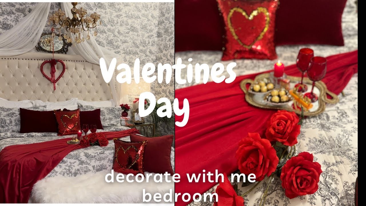 Valentines Day Bedroom | Valentines Day Bedroom Decorating Ideas | Decorate with me 2023