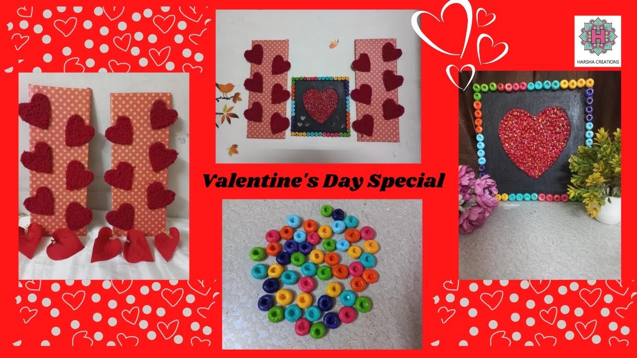 Wall Decor DIY | Home Decoration | Valentines Day Special | Easy DIY | Harsha Creations